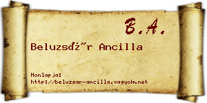 Beluzsár Ancilla névjegykártya